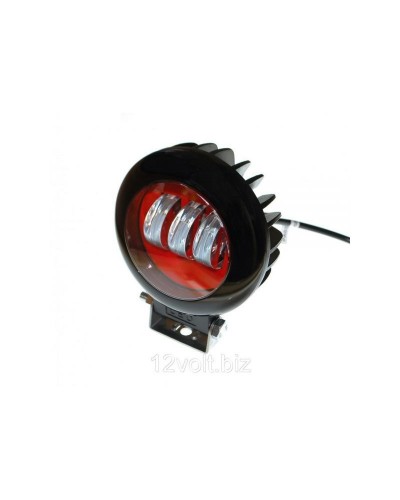 Светодиодная фара AllLight 30W(B) 3chip spot 9-30V КРУГЛАЯ (RED)