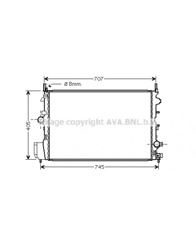 Радіатор охолодження CORSA D 13CDTi MT 06-(вир-во AVA)