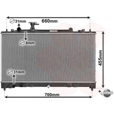 Радіатор охолодження MAZDA 6 1.8i/2.0i(вир-во Van Weze)