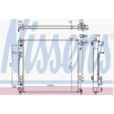 Радіатор охолодження двигуна Hyundai Santa Fe 10- (вир-во Nissens)