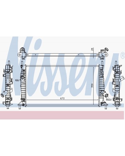 Радіатор охолодження FORD, VOLVO (вир-во Nissens)