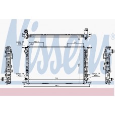 Радіатор охолодження A4/A5/Q5 32i/27TD/30TD AT (вир-во Nissens)