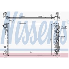 Радіатор охолодження MERCEDES C-CLASS W 204 (07-) C 180 KOMPRESSOR (вир-во Nissens)