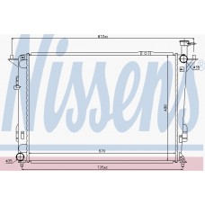 Радіатор охолодження двигуна Hyundai Santa Fe 10- (вир-во Nissens)