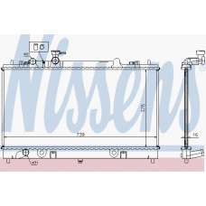 Радіатор охолодження двигуна MAZDA 6 18/20/23 MT 02- (вир-во Nissens)