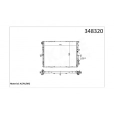 Радиатор охлаждения Volkswagen Touareg (348320) KALE OTO RADYATOR