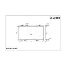 Радиатор охлаждения Mazda 6 (347880) KALE OTO RADYATOR