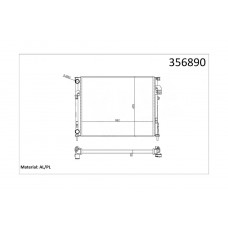 Радиатор охлаждения Renault Trafic II/Opel Vivaro/Nissan Primastar (356890) KALE OTO RADYATOR