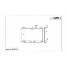 Радиатор охлаждения Accent 1.4/1.6 (06-) МКПП/АКПП (358000) KALE OTO RADYATOR