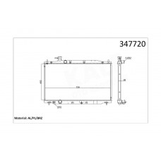 Радиатор охлаждения Honda Cr-V III (347720) KALE OTO RADYATOR