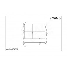 Радиатор охлаждения Nissan Qashqai (348045) KALE OTO RADYATOR