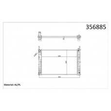 Радиатор охлаждения Ford Fiesta V, Fusion, Mazda 2 (356885) KALE OTO RADYATOR