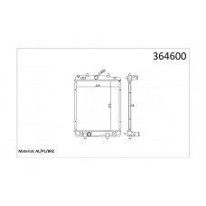 Радиатор охлаждения Citroen C1, Peugeot 107, Toyota Aygo (364600) KALE OTO RADYATOR