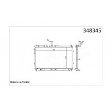 Радиатор охлаждения Hyundai H1 (348345) KALE OTO RADYATOR