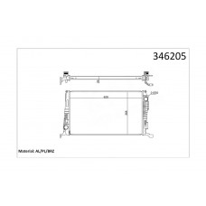 Радиатор охлаждения Duster 1.5 (10-) МКПП (346205) KALE OTO RADYATOR