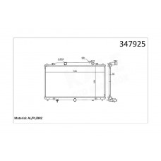 Радиатор охлаждения Mazda 6, Cx-5 (347925) KALE OTO RADYATOR