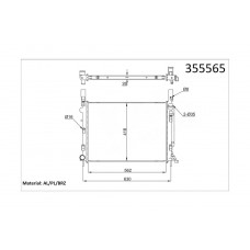 Радиатор охлаждения Renault Kangoo, Grand Kangoo (355565) KALE OTO RADYATOR